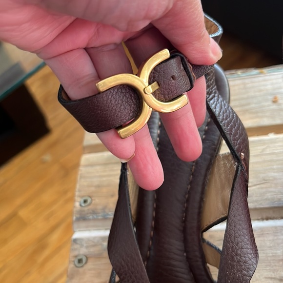 Chloe Ankle Strap  Cork Wedge Sandals - Picture 3 of 6